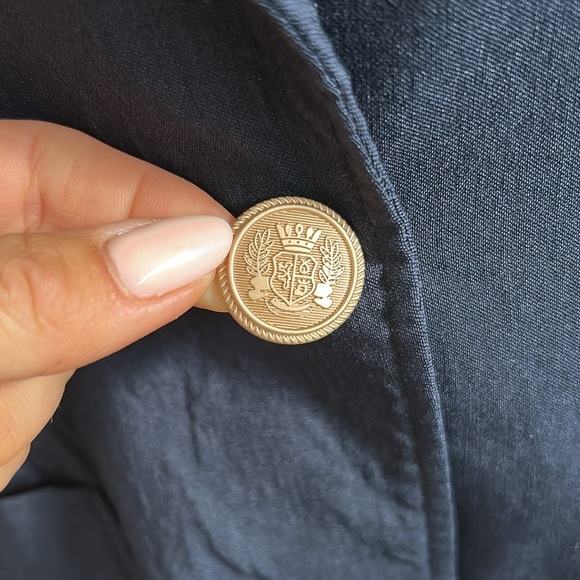 J. McLaughlin Benji Single-Breasted Amelia Cloth Blazer in Winter Navy $398 Sz 4 - Picture 3 of 14